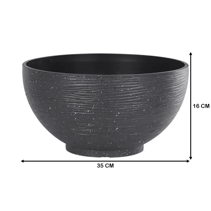 Macetero Plastico Semi Esfera Premium Diseño a Rayas S - Fliperex