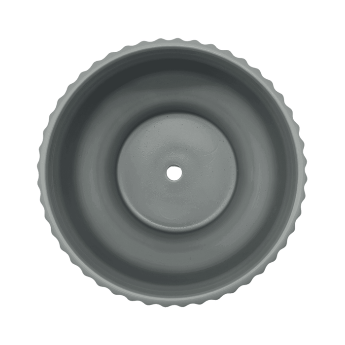 Macetero Maceta De Ceramica Estilo Copon Gris Mate S - Fliperex