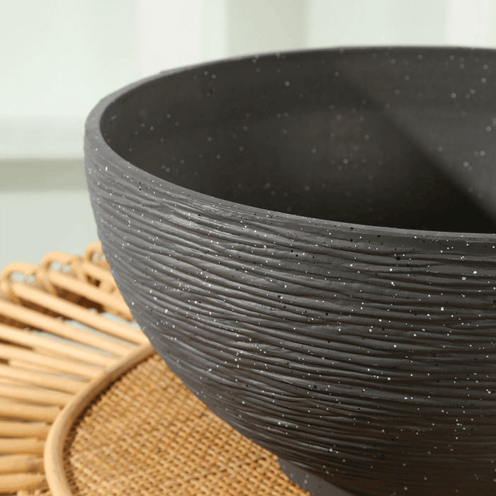 Macetero Plastico Semi Esfera Premium Diseño a Rayas M - Fliperex