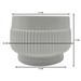 Macetero Maceta De Ceramica Lineas Relieve Blanco L - Fliperex