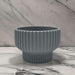 Macetero Maceta De Ceramica Estilo Copon Gris Mate S - Fliperex