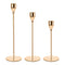 Set 3 Candelabros Porta Velas Dorado Decora Centro De Mesa
