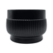 Macetero Maceta De Ceramica Lineas Relieve Negro L - Fliperex