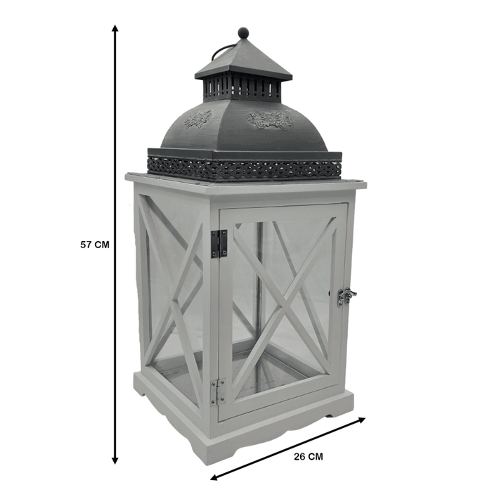 Set 2 Farol Calentador De Vela Costero De Madera Blanca - Fliperex