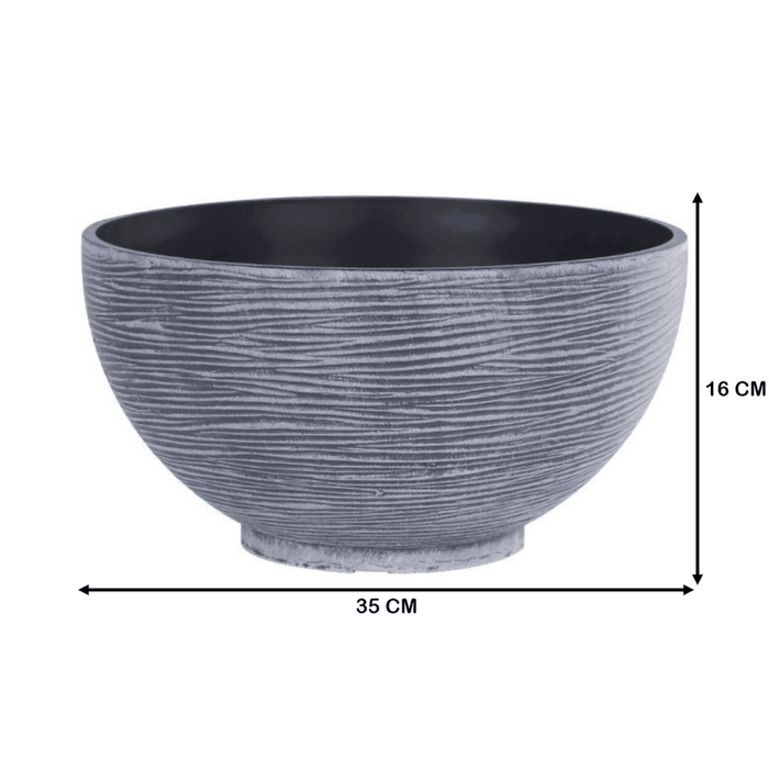 Macetero Plastico Semi Esfera Premium Diseño a Rayas S - Fliperex