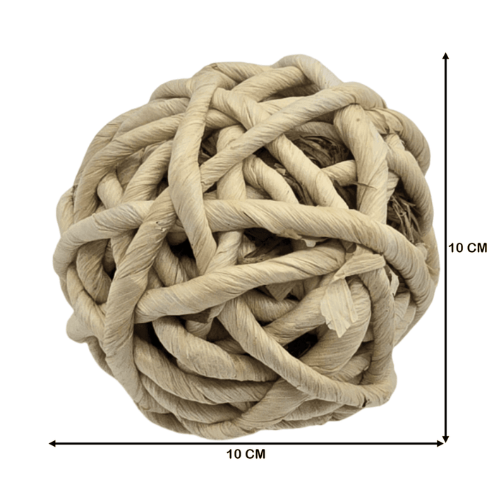 Set 2 Esferas De Fibra Cuerda Para Decoracion Pelota Marron - Fliperex
