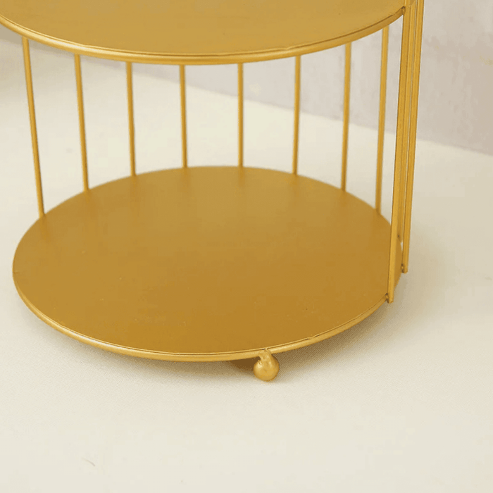 Jaula Bandeja Dorada De Decoracion Metalica Multiuso - Fliperex
