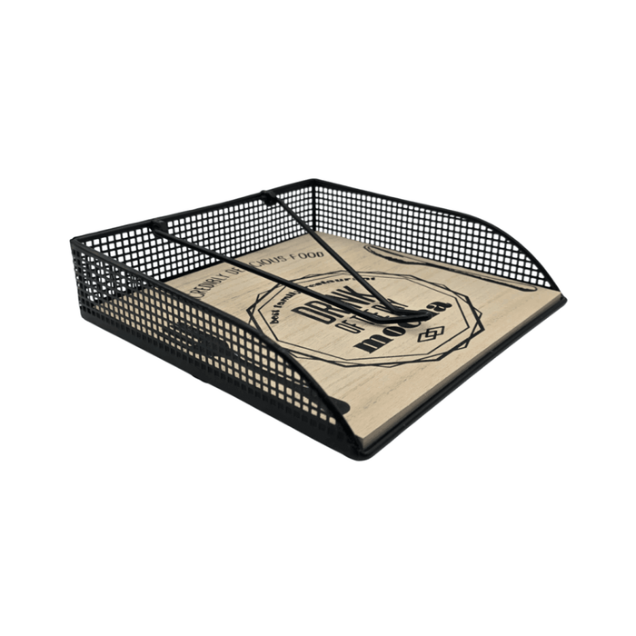 Servilletero Porta Servilletas Metal y Madera Diseño Bistro - Fliperex