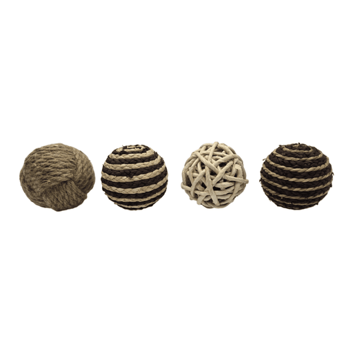 Set 2 Esferas De Fibra Cuerda Para Decoracion Pelota Marron - Fliperex