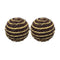 Set 2 Esferas De Yute Cuerda Para Decoracion Pelota Marron