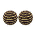 Set 2 Esferas De Yute Cuerda Para Decoracion Pelota Marron - Fliperex