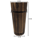 Macetero De Madera Tipo Barril Largo Bajo Jardin Terraza M - Fliperex