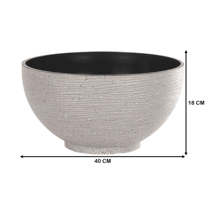 Macetero Plastico Semi Esfera Premium Diseño a Rayas M - Fliperex