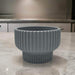 Macetero Maceta De Ceramica Estilo Copon Gris Mate M - Fliperex
