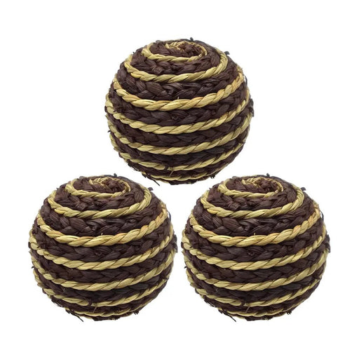 Set 3 Esferas De Yute Cuerda Para Decoracion Pelota Marron - Fliperex