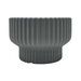 Macetero Maceta De Ceramica Estilo Copon Gris Mate M - Fliperex
