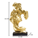 Escultura Romantica De Amor Pareja Beso De Resina Dorado - Fliperex