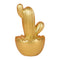 Adorno Cactus De Resina Dorado Decoracion Mesa Oficina D3