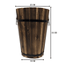 Macetero De Madera Tipo Barril Alargado Jardin Terraza L - Fliperex