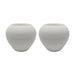 Set 2 Maceteros Plastico Redondo Ovalado Moderno Textura S - Fliperex
