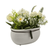 Planta Artificial Macetero Ceramica Blanco Arreglo Floral - Fliperex