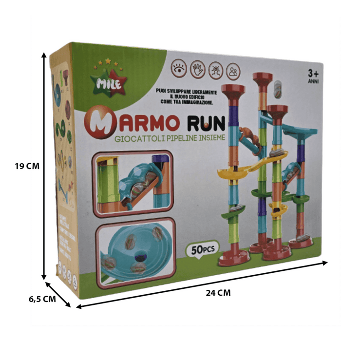 Circuito De Bolitas Completo Armable 50 Pieza Puzzle Tobogan - Fliperex