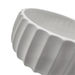 Macetero Maceta De Ceramica Copon Ranurado Blanco Brillante - Fliperex