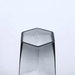 Florero Decorativo Geometrico Hexagonal De Vidrio Oscuro L - Fliperex