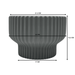 Macetero Maceta De Ceramica Estilo Copon Gris Mate L - Fliperex