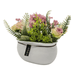 Planta Artificial Macetero Ceramica Blanco Arreglo Floral - Fliperex