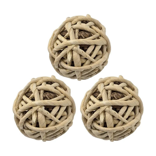 Set 3 Esferas De Fibra Cuerda Para Decoracion Pelota Marron - Fliperex