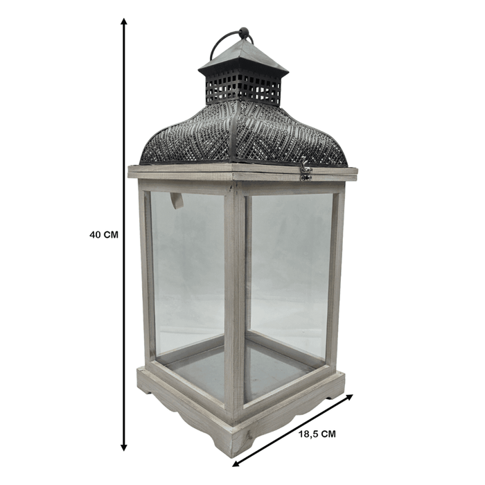 Set 2 Farol Calentador De Vela Costero De Madera Blanco - Fliperex