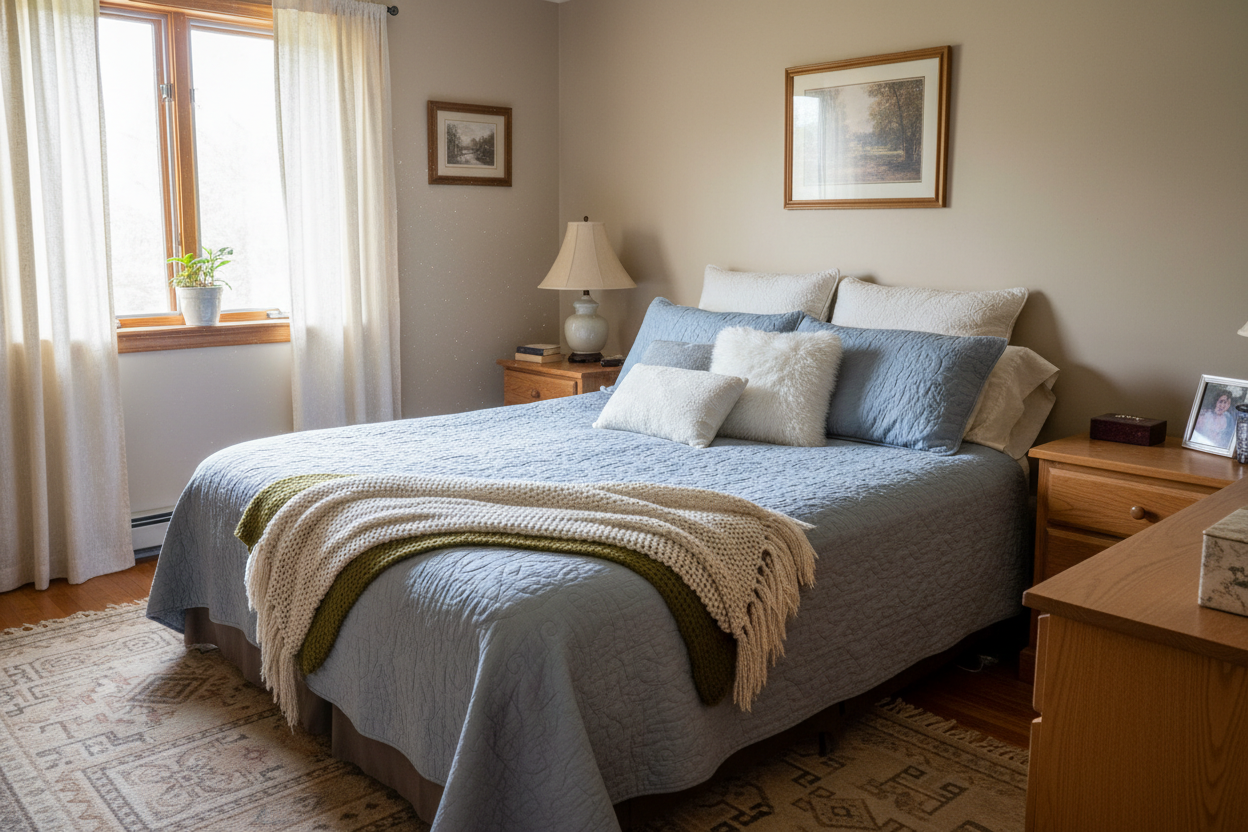 una imagen estilo realista, que sea una habitacion mas comun, no tan obstentoza