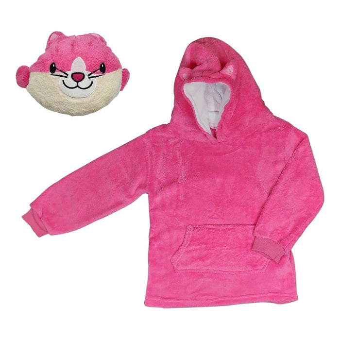 Poleron Con Capucha Para Niños Y Niñas Invierno Polar Peluche Huggle Pets